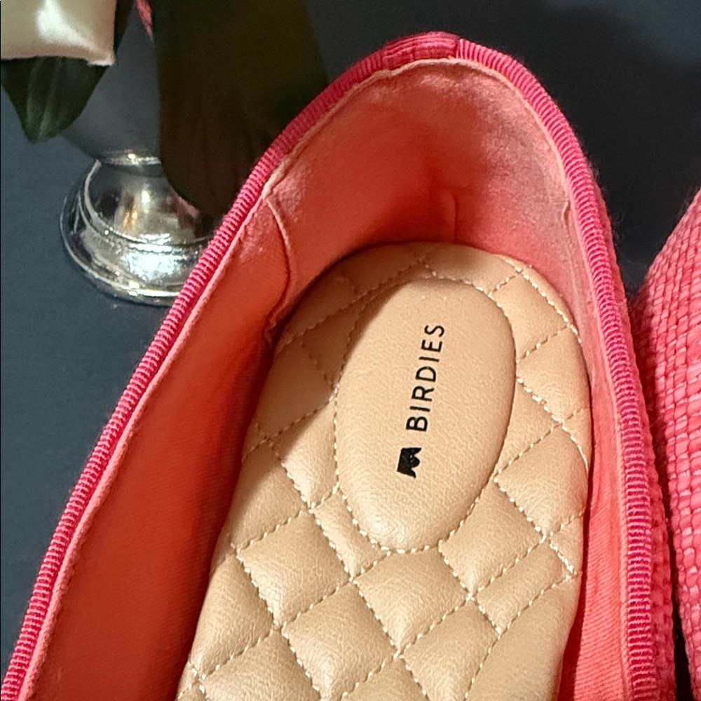 Birdies Coral Woven Flats - Picture 2 of 12